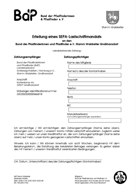 SEPA-Lastschriftmandat